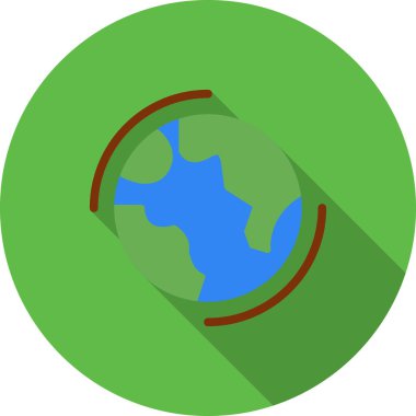 Toprak Gezegeni simgesi, vektör çizimi