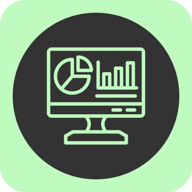 veri analiz simgesi soyut olarak izole edildi