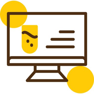 Bilgisayar. Web simgesi basit illüstrasyon