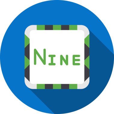 Dokuz işaretinin vektör illüstrasyonu