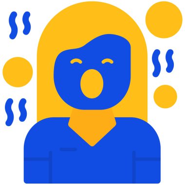 Termometre simgesi düz bir kadın