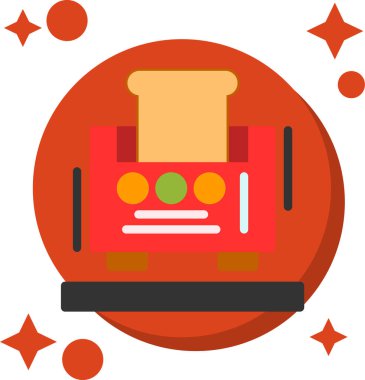 yemek pişirme ikonu düz stil