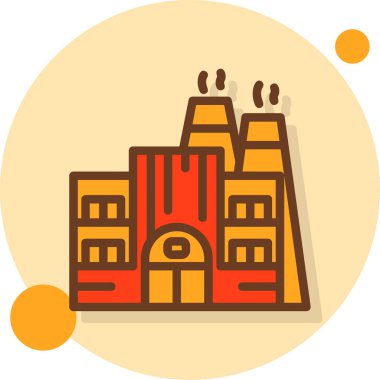 Bina binası Web simgesi basit illüstrasyon