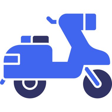 Motorsiklet. Web simgesi basit illüstrasyon