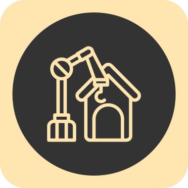 İnşaat Alanı basit düz illüstrasyon