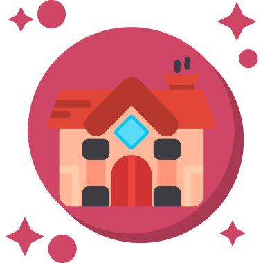 Ev. Web simgesi basit illüstrasyon