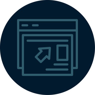 vektör lcd simgesi illüstrasyonu