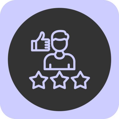 Geri besleme derecelendirme vektörü simgesi