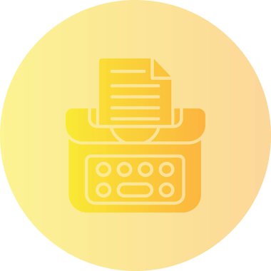 Daktilo basit düz illüstrasyon