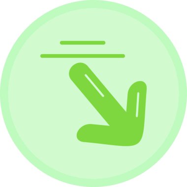 Bir dairenin yalıtılmış tek bir simgesinin ok ile gösterimi