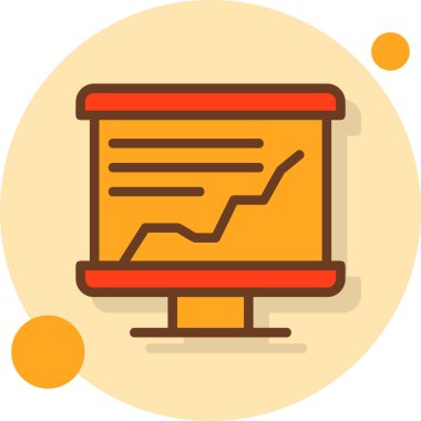 iş grafiği simgesi. Web için grafik vektör simgelerinin özet çizimi