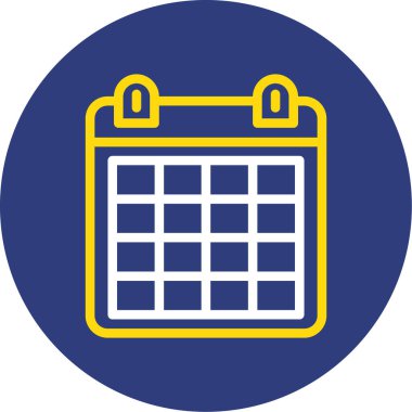 Bir takvim simgesinin vektör illüstrasyonu