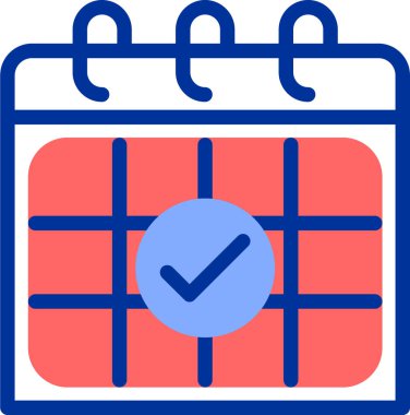 Takvim. Web simgesi basit illüstrasyon