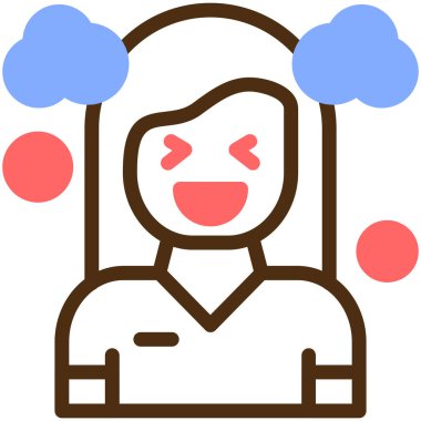 Maskeli bir kızın vektör çizimi