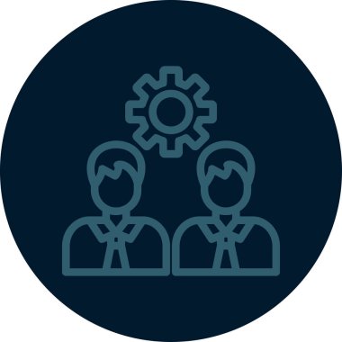 iş ekibi simgesi soyut arkaplanda izole edildi