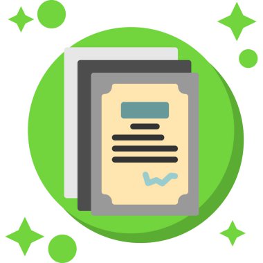 belge simgesi, vektör çizimi