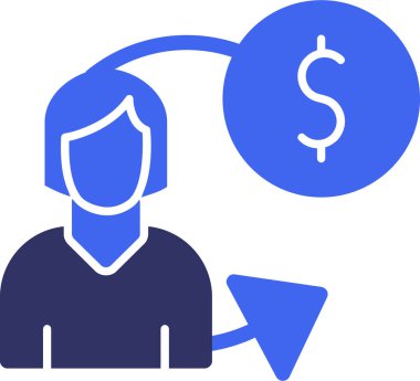 Dolar. Web simgesi basit illüstrasyon