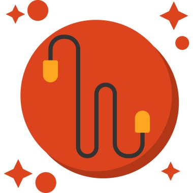 İp simgesi atlanıyor, vektör illüstrasyonu