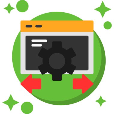 bilgisayar ayarı simgesi düz biçimli