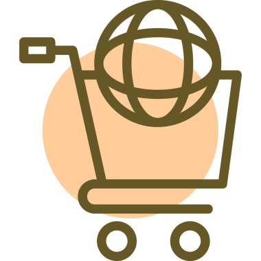 Alışveriş simgesi vektör illüstrasyonu