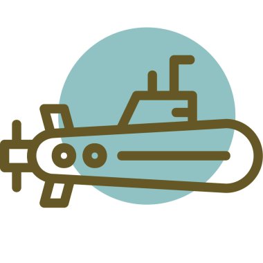 Denizaltı simge vektör çizim