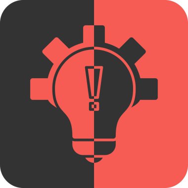 yaratıcı ampul simgesi, vektör illüstrasyonu