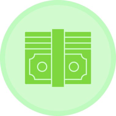 Dolar Yığını. Web simgesi basit illüstrasyon