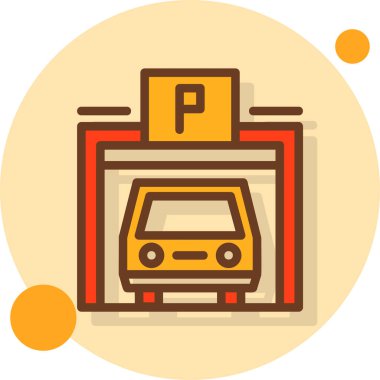 Park vektörü simgesi. Basit vektör simgesi. beyaz arkaplan.