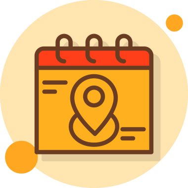 takvim konumu pin simgesi - taslak biçimi