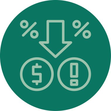 Fiyat Düşürme Uyarısı Basit düz illüstrasyon