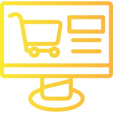 ecommerce sepet alışveriş simgesi - taslak biçimi