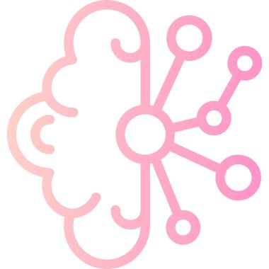 Bir beyin simgesinin vektör çizimi