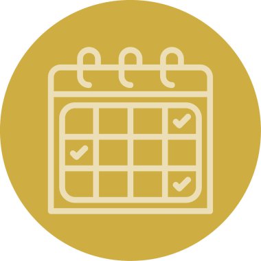 Takvim simgesi vektör illüstrasyonu