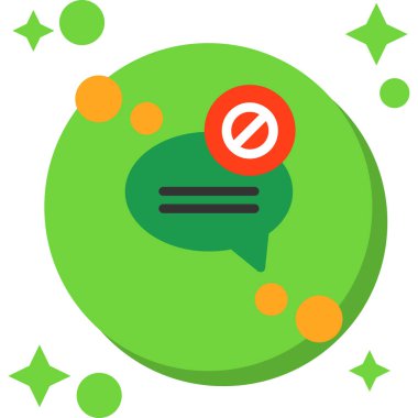 İleti engellenmiş Renk Ağı simgesi, vektör illüstrasyonu