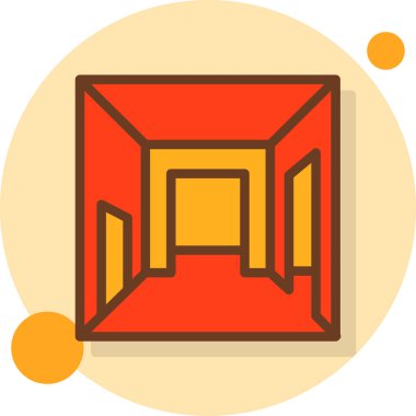 Otelde. Web simgesi basit illüstrasyon