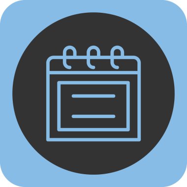 Takvim simgesi soyut arkaplanda izole edildi