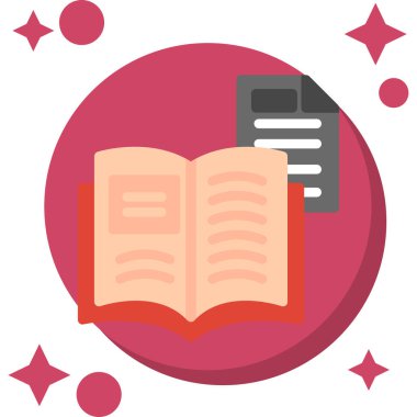 Kitap. Web simgesi basit illüstrasyon