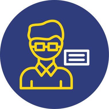 Adamım. Web simgesi basit illüstrasyon