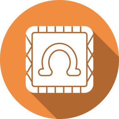 Omega Glyph Gölge Ağı simgesi, vektör illüstrasyonu