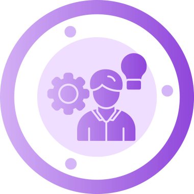 Skills Glyph Gradyan ağ simgesi, vektör illüstrasyonu