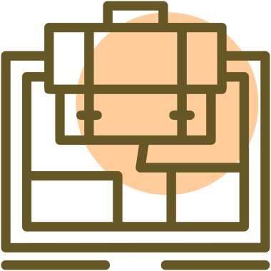 İş. Web simgesi basit illüstrasyon