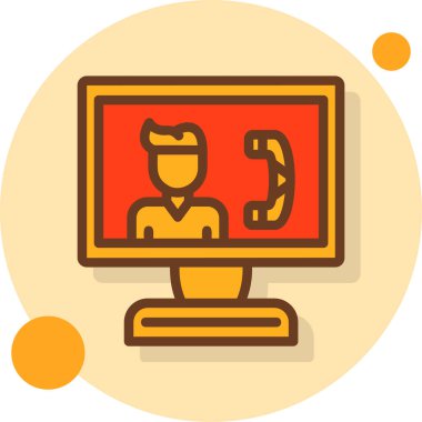 Bir bilgisayar simgesinin vektör illüstrasyonu