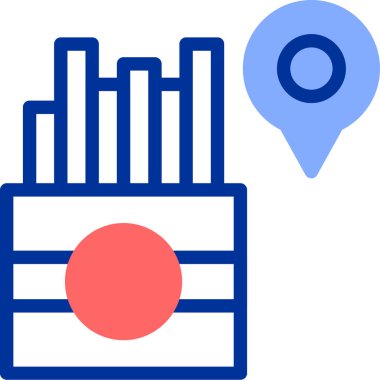 Harita. Web simgesi basit illüstrasyon