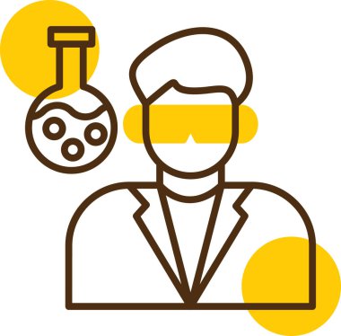 Bilim adamı simgesi vektör illüstrasyonu