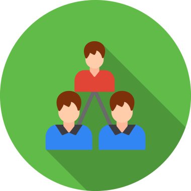 İş takım çalışması vektör simgesi. düz çizim tasarımı.