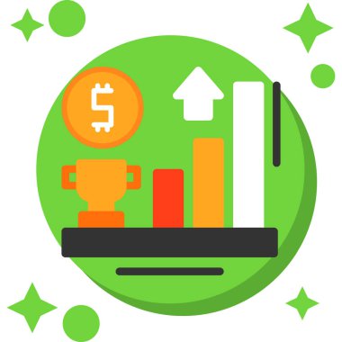 Başarı Kuyruklu Renk Ağı simgesi, vektör illüstrasyonu