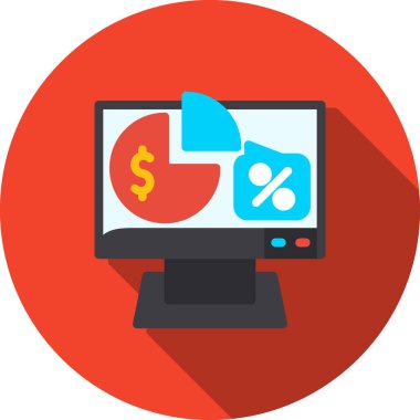 iş analizi düz simge düz stil