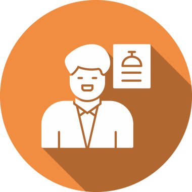 Pano simgesi olan bir adamın vektör illüstrasyonu