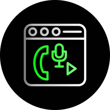 vektör radyo oyuncusu ico