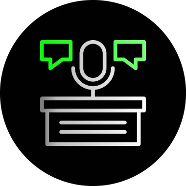 Mikrofon simgesinin vektör illüstrasyonu